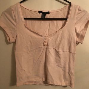 forever 21 | baby doll shirt + pink